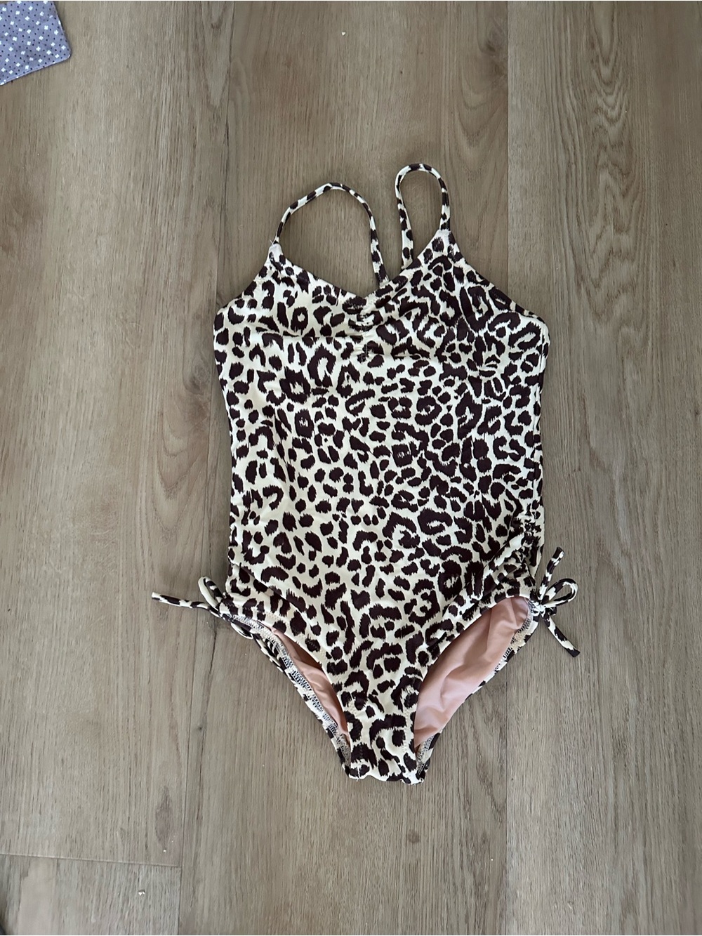 Crewcuts Girls' Leopard Print One-Piece Swimsuit - Brown/Beige